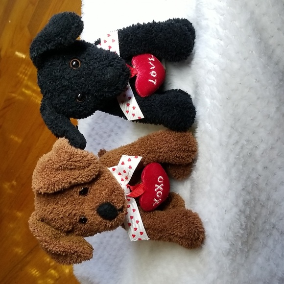 Pair of Valentine Puppy Plush Dog - Picture 1 of 12